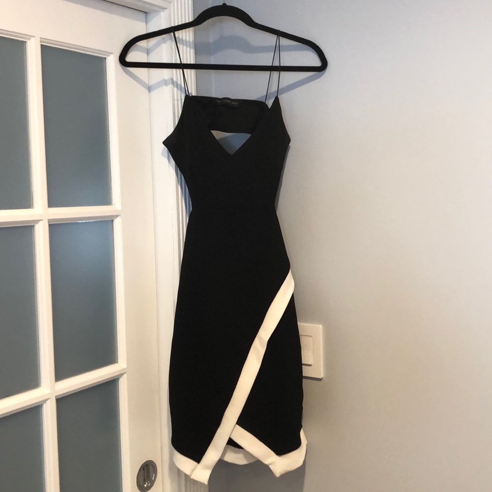 Black and White Midi Dress Medium